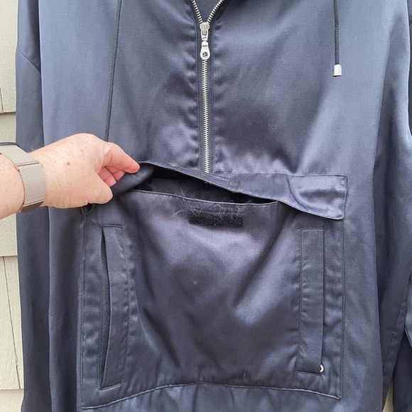 Rudsak Collection Navy Hooded Pullover Anorak Windbreaker Jacket  - Men's Medium - Picture 10 of 16